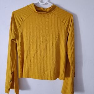 Yellow Full Neck Top